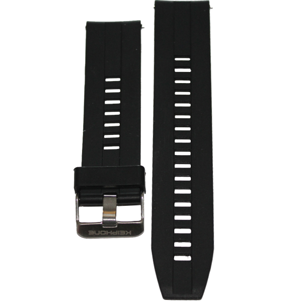 Correa Silicona negro smartwatch 22 mm universal