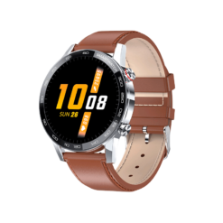 Reloj inteligente Smartwatch KEI KUNZA Pro Plateado/Marrón Cuero - keiphone .com
