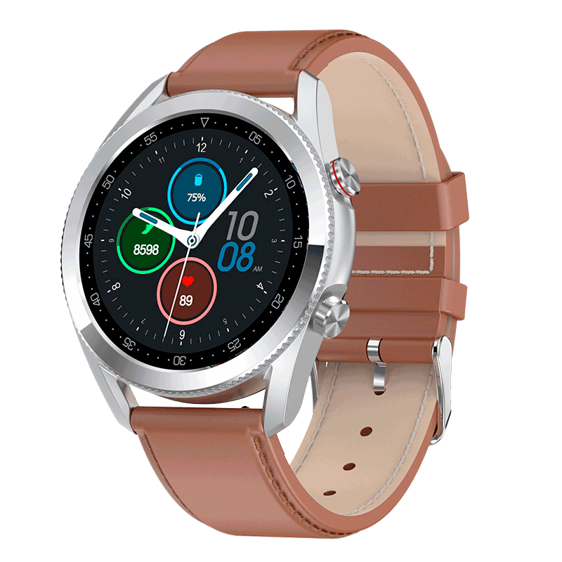 Reloj inteligente Smartwatch KEI F4 NEO Café Cuero - keiphone.com