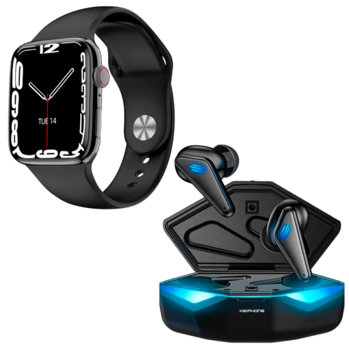 Combo Kei TechGamer Elite: Smartwatch Keiphone Kei Pum XR + Audífonos Kei K55 Gamer