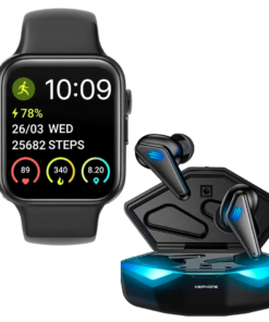 Combo Kei VoiceFlow: Smartwatch Keiphone Kei Nevo Alexa + Audífonos Kei K55 Gamer